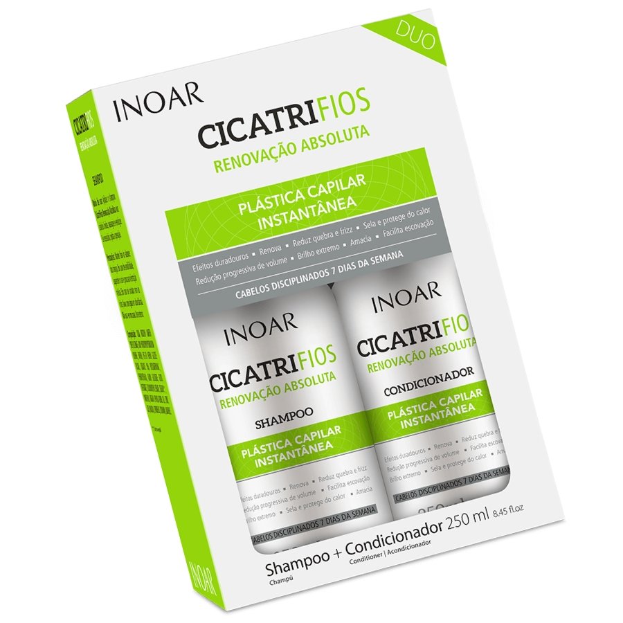 Inoar INOAR Cicatrifios Włosy Zniszczone Zabiegami Szampon 250ml + Odżywka 250ml — Składniki i ocena
