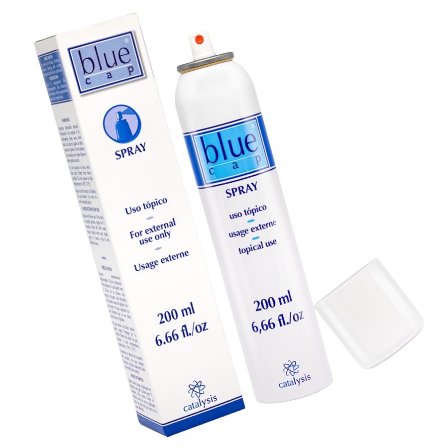 Nieznana Blue Cap Łuszczyca, Egzema, Zapalenie Skóry, Grzybica Skóry Spray 200ml — Składniki i ocena