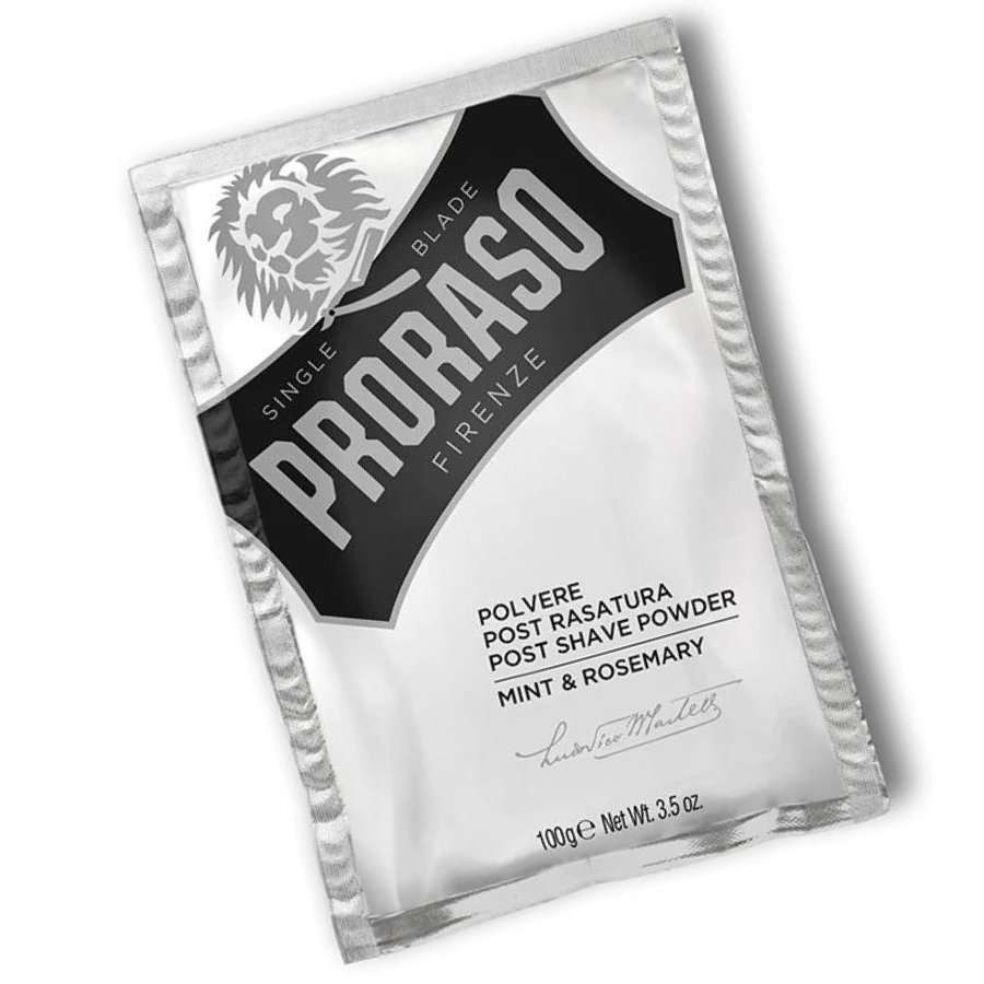 PRORASO Proraso Puder po Goleniu Odświeża Matuje na Podrażnienia Mięta & Rozmaryn Shave Powder 100g — Składniki i ocena