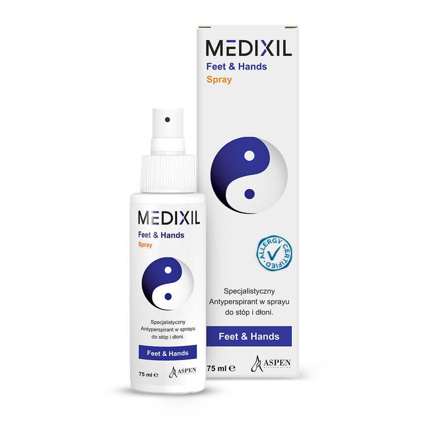 MEDIXIL Antyperspirant do Stóp i Dłoni Spray Efekt 3-5dni od Aplikacji 75ml — Składniki i ocena