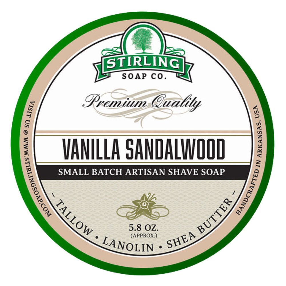 Stirling Stirling Vanilla Sandalwood Mydło do Golenia Wanilia Drzewo Sandalowe 170ml — Składniki i ocena