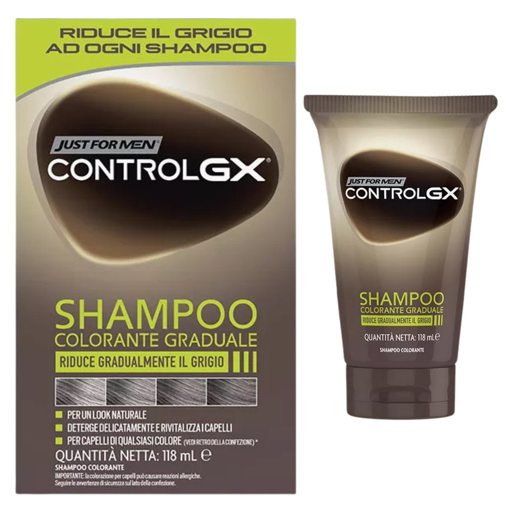 Just For Men Just for Men Control GX Szampon dla Mężczyzn Redukcja Siwizny Naturalny Efekt 118ml — Składniki i ocena