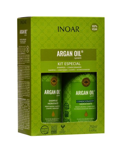 Inoar INOAR Argan Oil Duo Pack 2x250ml ntensywne nawilżenie i blask włosów suchych i puszących się — Składniki i ocena