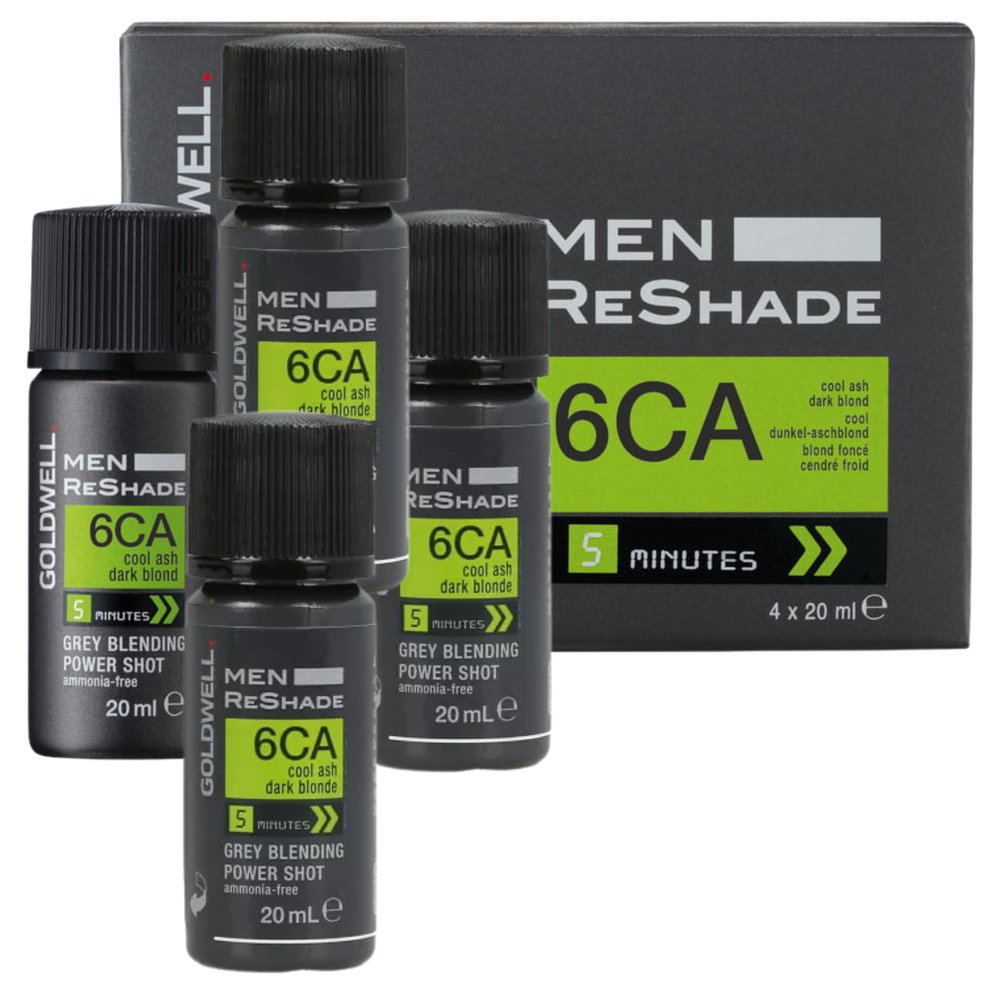 GOLDWELL Goldwell Men ReShade 6CA 4×20 ml Cool Ash Dark Blonde Odsiwiacz w 5 minut — Składniki i ocena