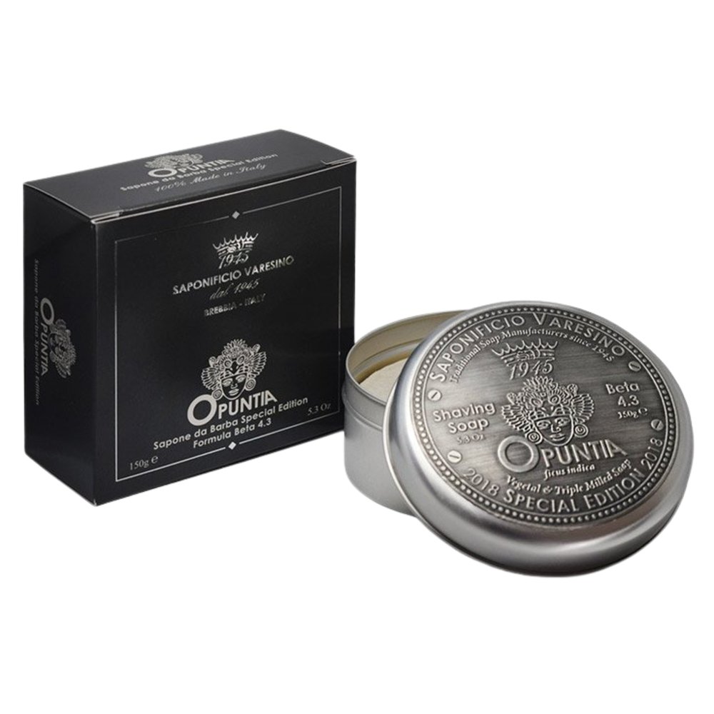 Saponificio Varesino Saponificio Varesino Opuntia 4.3 Mydło do golenia w tyglu (aluminiowa miseczka) 150g — Składniki i ocena
