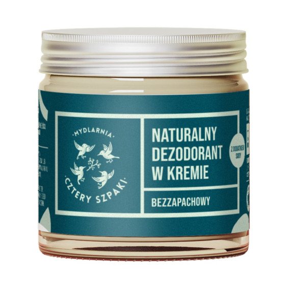 4SZPAKI Cztery Szpaki Naturalny dezodorant w kremie bezzapachowy 60 ml — Składniki i ocena