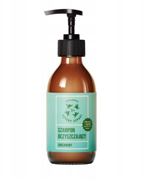 Nieznana Naturalny Chrzanowy Szampon Oczyszczający Cztery Szpaki 300 ml