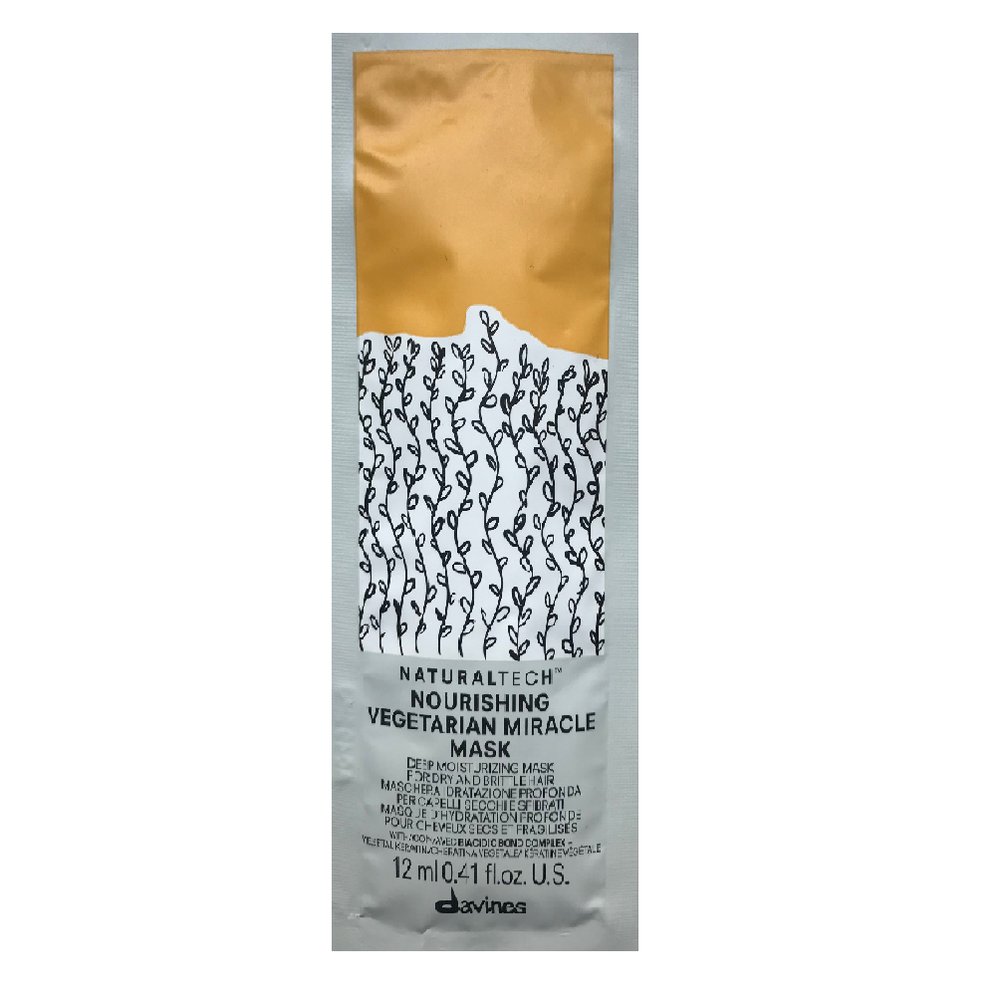 Davines Davines Nourishing Vegetarian Miracle Mask - Maska głęboko nawilżająca do suchych i łamliwych włosów 12 ml