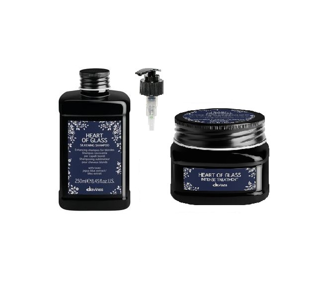 Davines Davines zestaw Heart Of Glass - szampon 250 ml + intensywna kuracja 150 ml