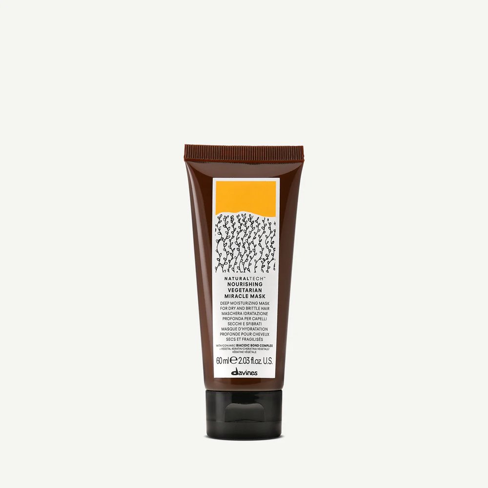 Davines Davines Nourishing Vegetarian Miracle Mask - Maska głęboko nawilżająca do suchych i łamliwych włosów 60ml