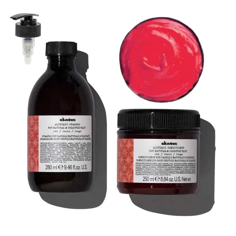 Davines Davines Alchemic Red zestaw - szampon 280ml z dozownikiem + odżywka 250ml — Składniki i ocena