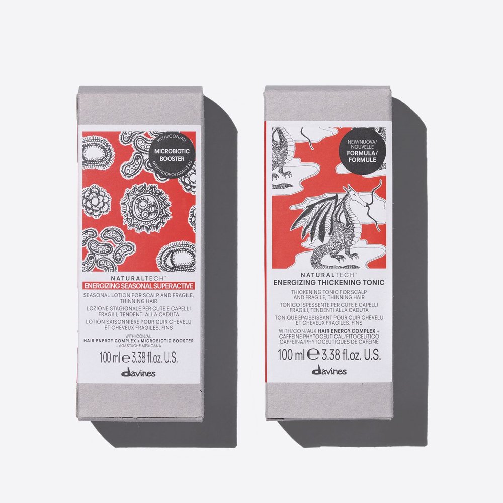 Davines Davines Energizing zestaw - regenerujący lotion przeciwdziałający utracie włosów, pogrubiający tonik do osłabionej skóry głowy — Składniki i ocena
