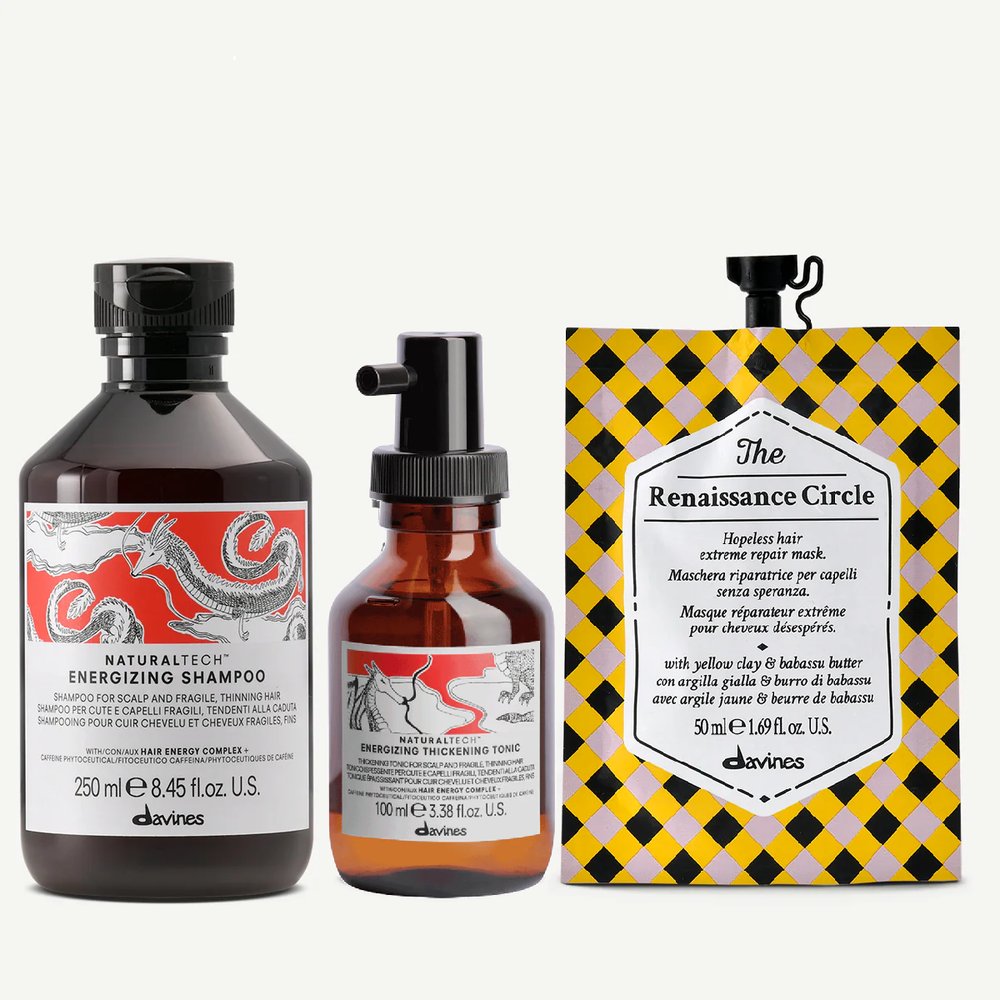 Davines Davines Energizing zestaw do osłabionej skóry głowy i włosów z tendencją do wypadania z maską — Składniki i ocena