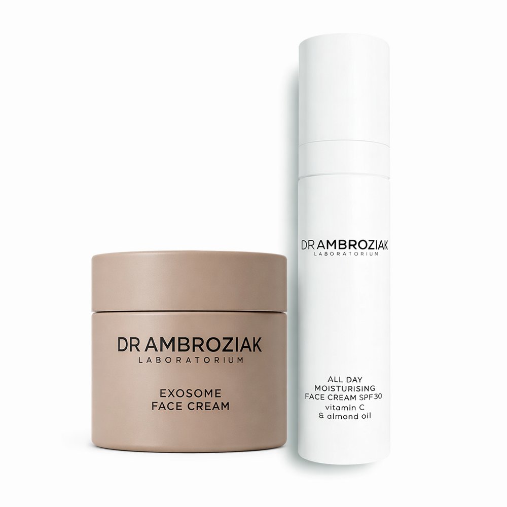 DR AMBROZIAK Dr Ambroziak zestaw EXOSOME Face Cream i All Day Moisturising Face Cream — Składniki i ocena