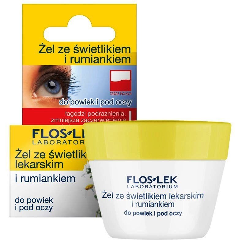 FLOS-LEK Flos-Lek Laboratorium Pielęgnacja Oczu, żel ze świetlikiem lekarskim i rumiankiem, 10 g