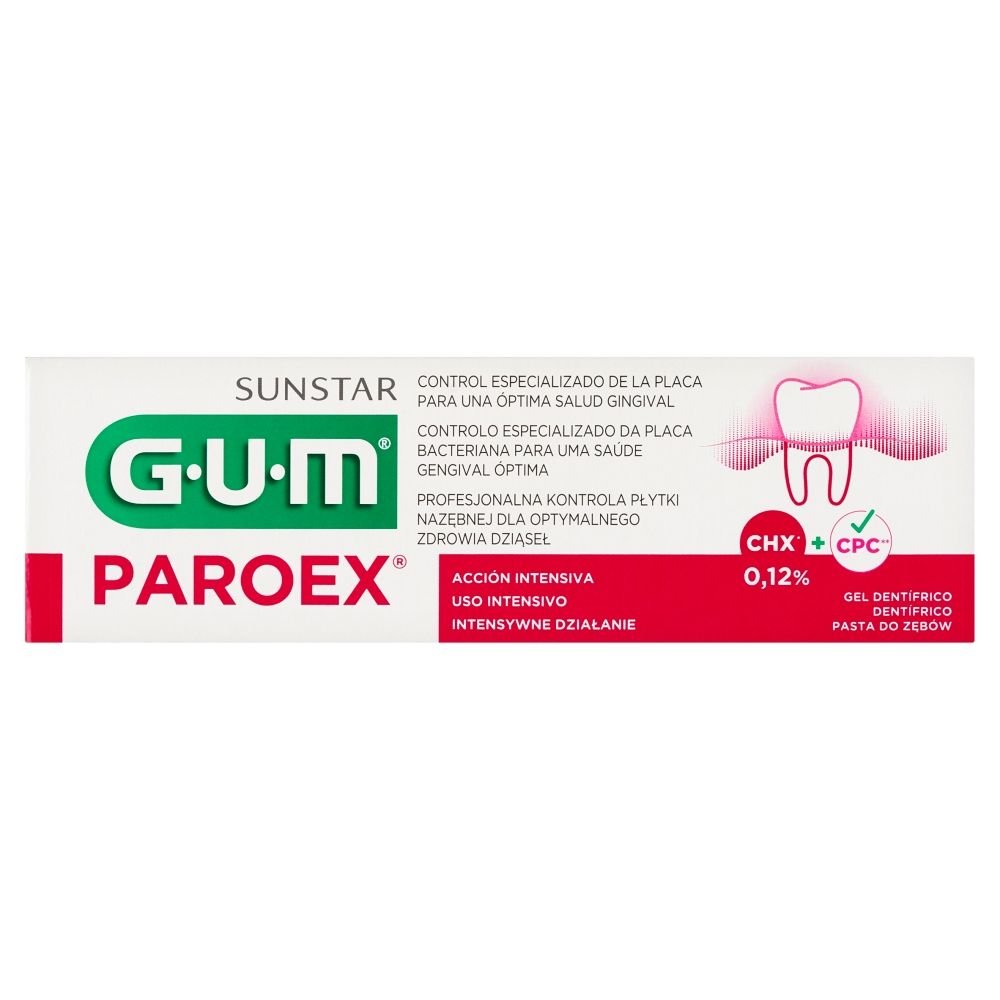 GUM Gum Paroex 0.12% CHX, pasta do zębów, 75 ml — Składniki i ocena