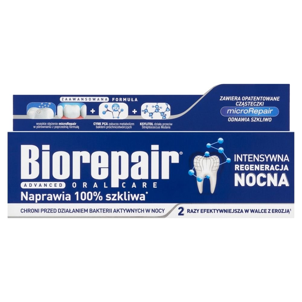 BIOREPAIR Biorepair Night, pasta do zębów, intensywna pielęgnacja, 75 ml — Składniki i ocena