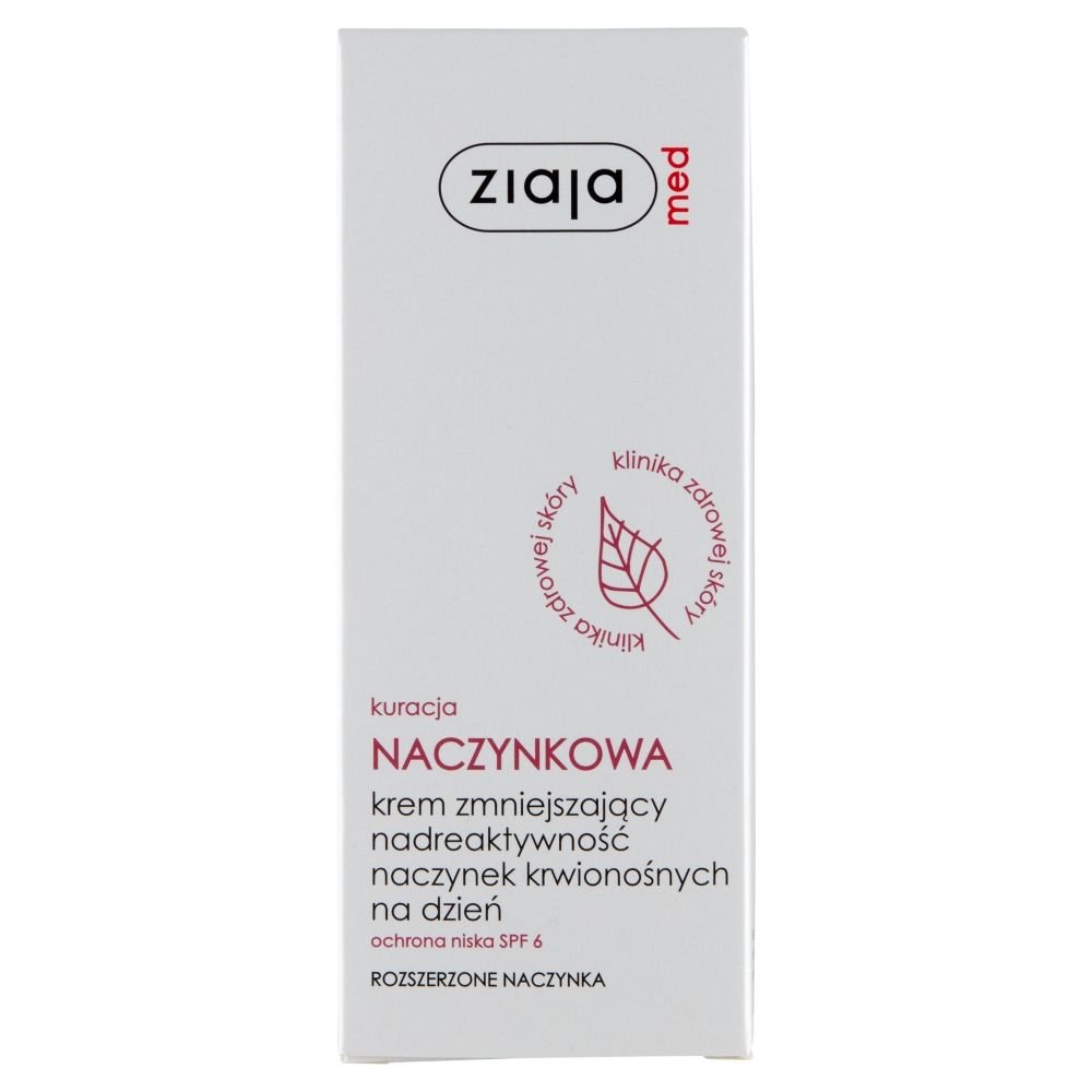 ZIAJA Ziaja Med Kuracja Naczynkowa, krem zmniejszający nadreaktywność naczynek, na dzień, 50 ml