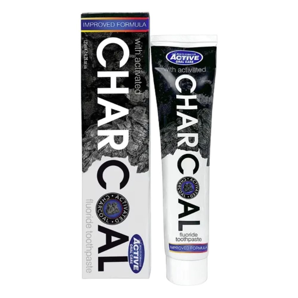 Active Active Charcoal, pasta do zębów z aktywnym węglem, 125 ml — Składniki i ocena