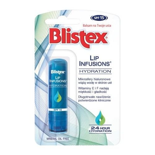 Blistex Blistex Lip Infusions Hydration SPF 15, nawilżający balsam do ust, 3,7 g — Składniki i ocena