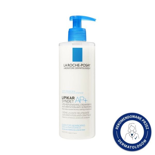 La Roche-Posay La Roche-Posay Lipikar Syndet AP+, krem myjący uzupełniający poziom lipidów, przeciw podrażnieniom skóry, 400 ml