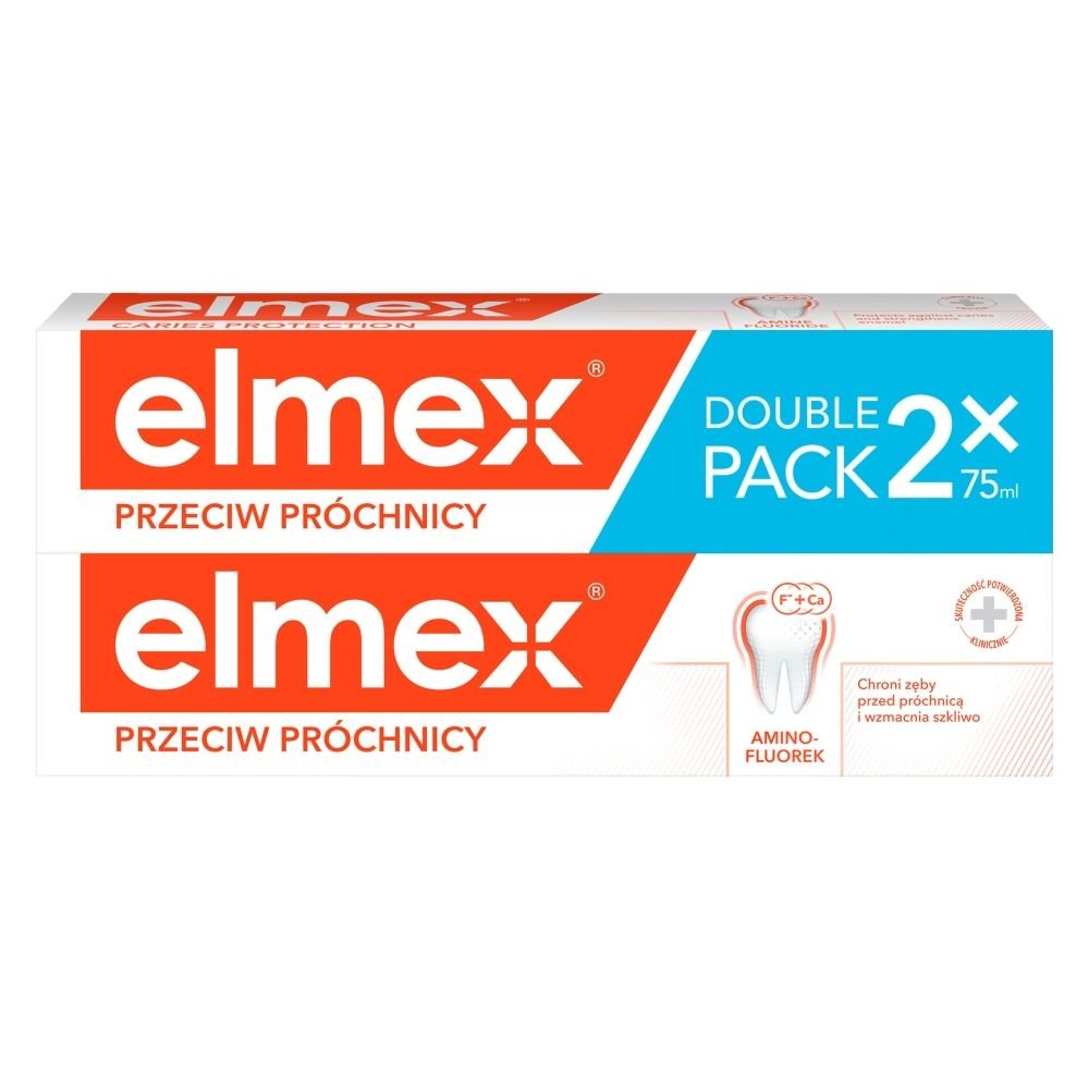 Nieznana Zestaw Promocyjny Elmex, Przeciw Próchnicy, pasta do zębów, 75 ml x 2 opakowania