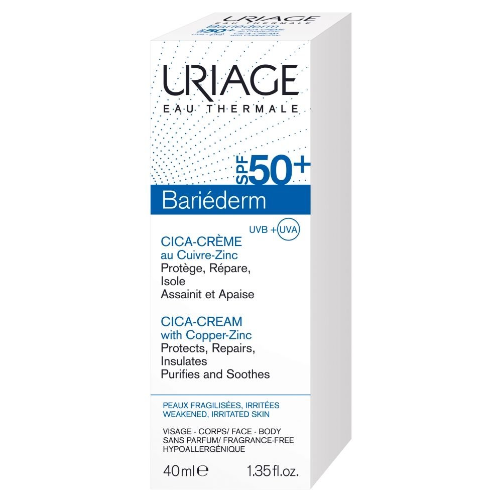 URIAGE Uriage Bariederm CICA SPF 50+,krem,regenerujacy,Cu-Zn, 40 ml