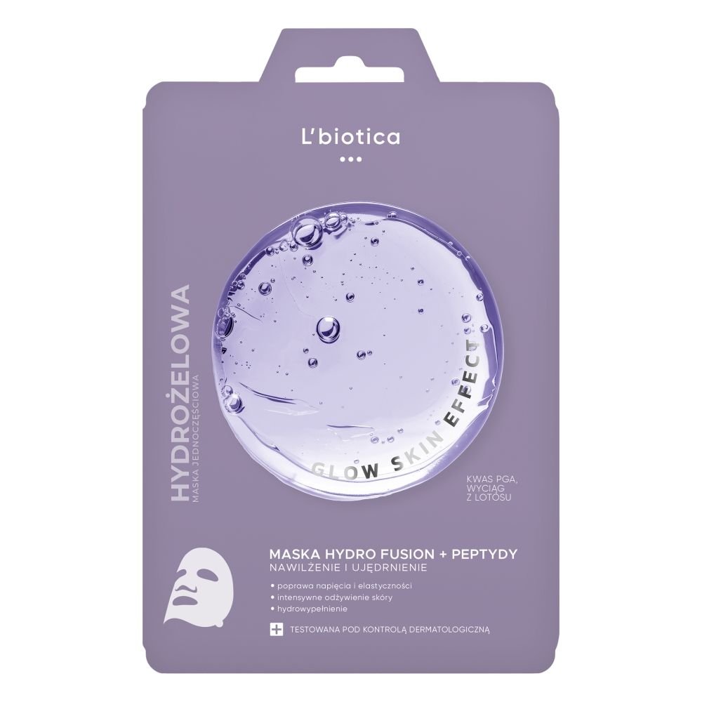 L'BIOTICA L'Biotica PGA Hydro Fusion+Peptydy, hydrożelowa maska do twarzy,1 szt. — Składniki i ocena