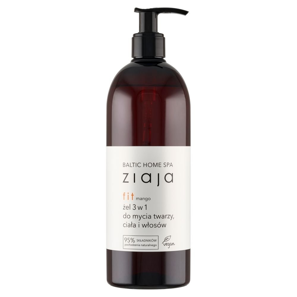 ZIAJA Ziaja Baltic Home SPA FIT, żel 3w1 do mycia ciała, twarzy i włosów, mango, 500 ml — Składniki i ocena