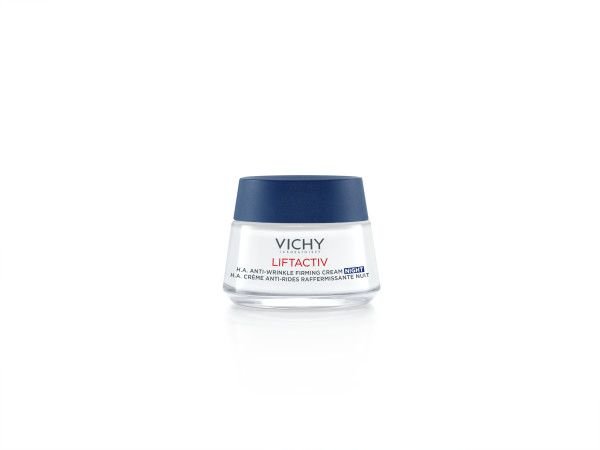 VICHY Vichy Liftactiv, przeciwzmarszczkowy krem ujędrniający z kwasem hialuronowym na noc, 50 ml