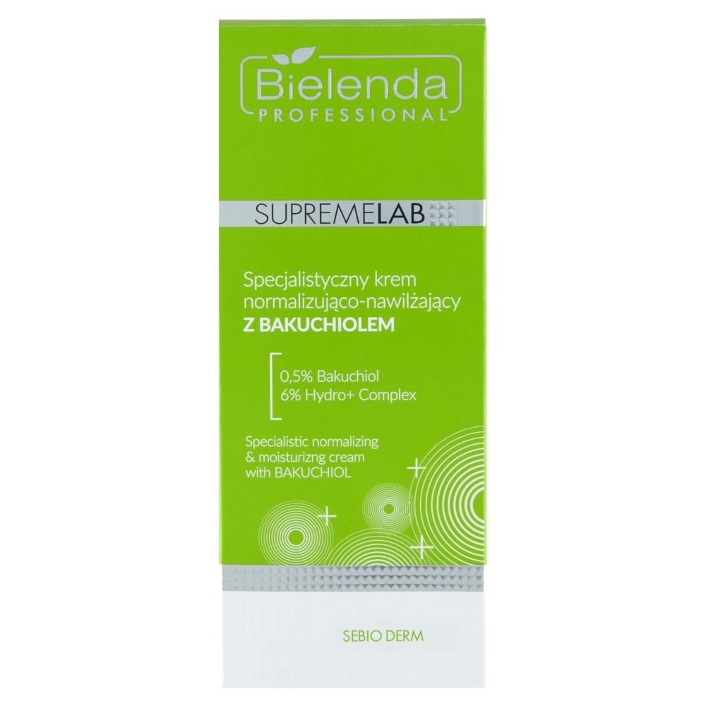 Bielenda Professional Bielenda Professional SupremeLab, Specjalistyczny krem normalizująco-nawilżający z Bakuchiolem, 50 ml