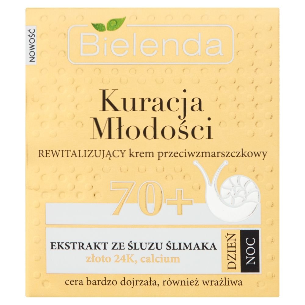 Bielenda Bielenda Kuracja Młodości 70+, Rewitalizujący krem przeciwzmarszczkowy na dzień noc, 50 ml — Składniki i ocena