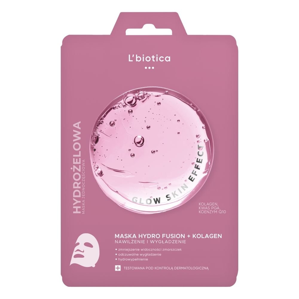 L'BIOTICA L'Biotica PGA Hydro Fusion+Kolagen, maska do twarzy hydrożelowa,1 szt. — Składniki i ocena