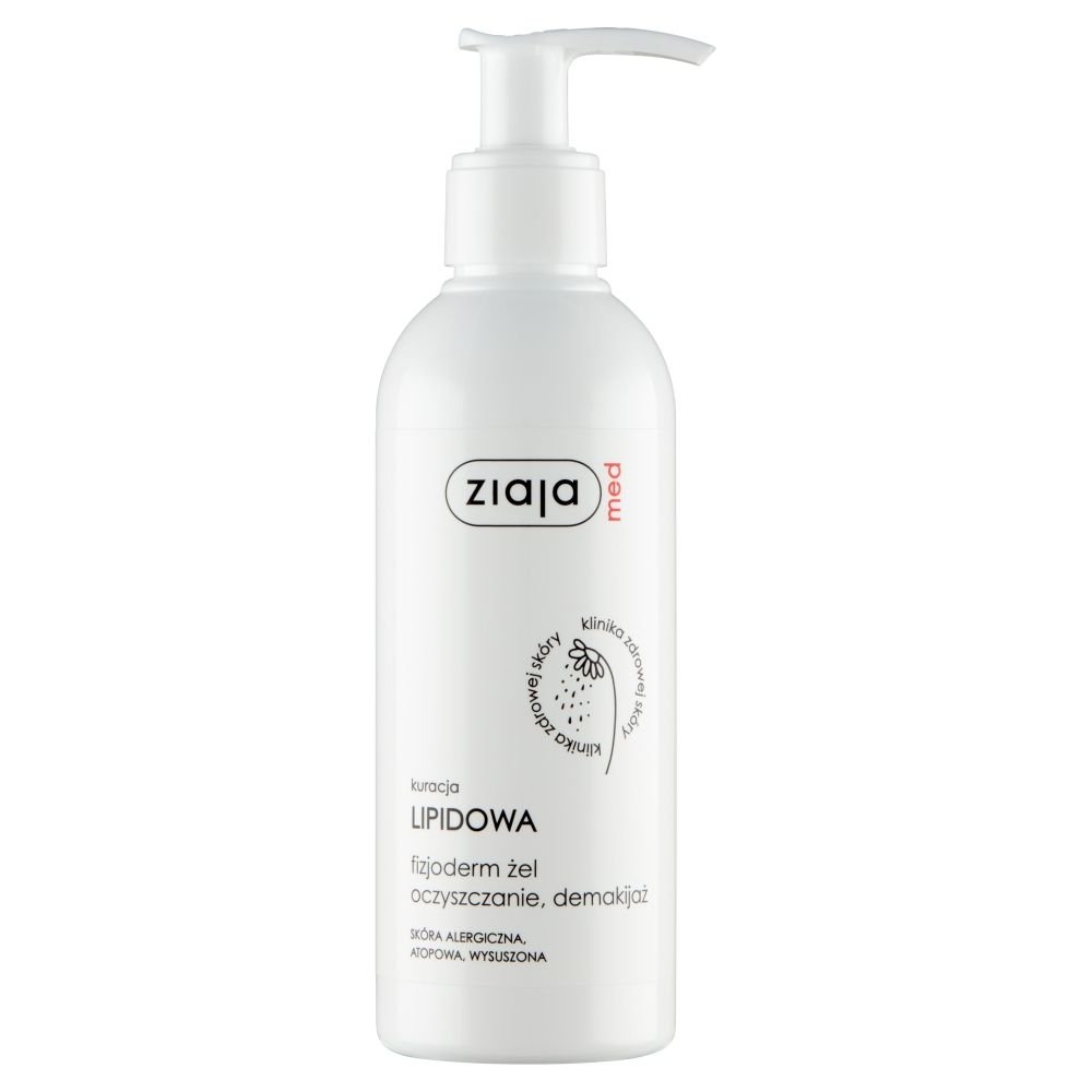 ZIAJA Ziaja Med Fizjoderm, Kuracja Lipidowa, żel oczyszczanie demakijaż, 200 ml — Składniki i ocena