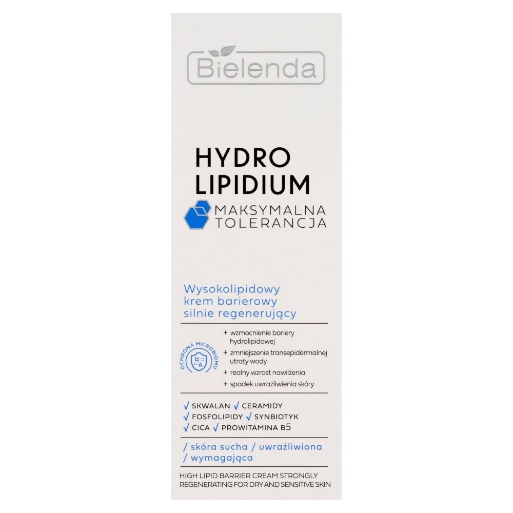 Bielenda Bielenda Hydro Lipidium, Wysokolipidowy krem barierowy silnie regenerujący, 50 ml — Składniki i ocena