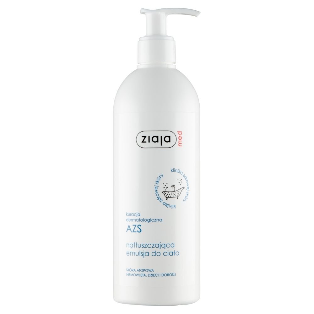 ZIAJA Ziaja Med Kuracja Dermatologiczna do skóry z AZS, emulsja natłuszczająca do ciała, 400 ml — Składniki i ocena