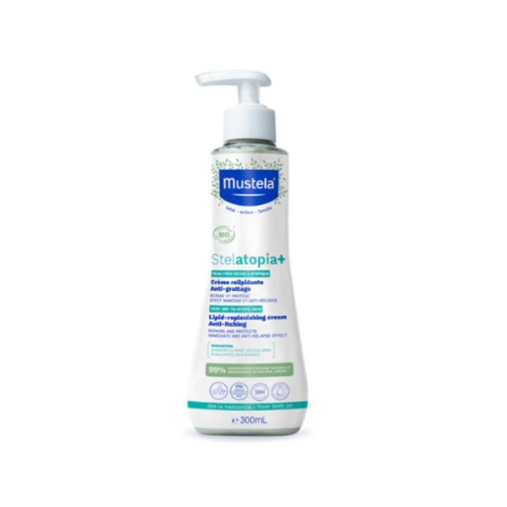 MUSTELA Mustela Stelatopia+, krem, uzupełniający lipidy, przeciw swędzeniu, 300 ml