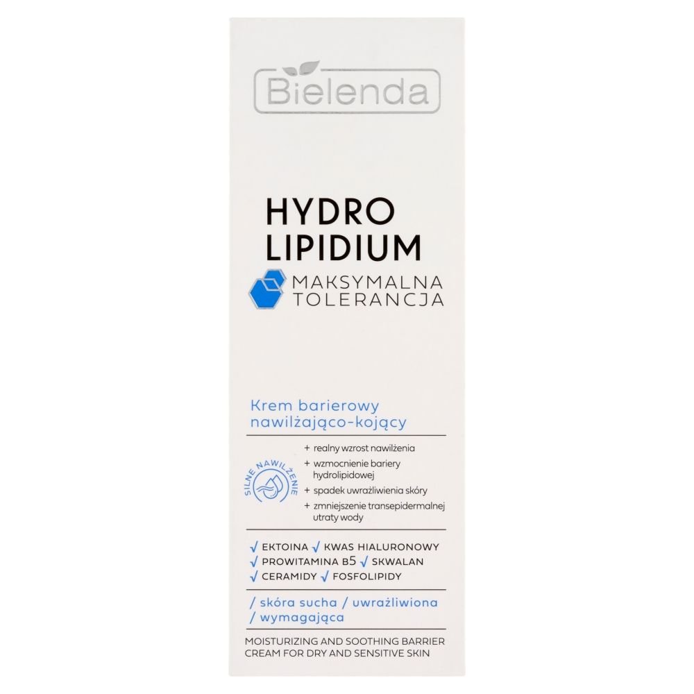 Bielenda Bielenda Hydro Lipidium, Krem barierowy nawilżająco-kojący, 50 ml — Składniki i ocena