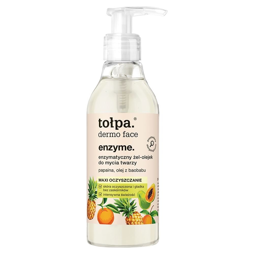 TOŁPA Tołpa Dermo Face Enzyme, Enzymatyczny żel-olejek do mycia twarzy, 195 ml — Składniki i ocena