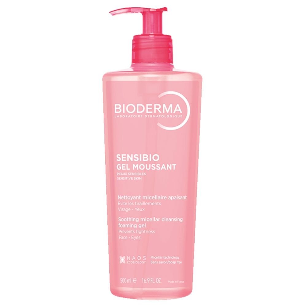 BIODERMA Bioderma Sensibio Gel, łagodzący żel micelarny do oczyszczania twarzy, 500 ml