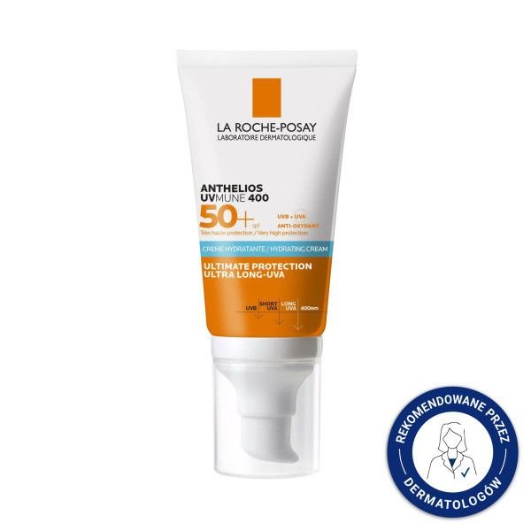 La Roche-Posay La Roche-Posay Anthelios, krem nawilżający, UVMune, SPF50+, 50 ml — Składniki i ocena