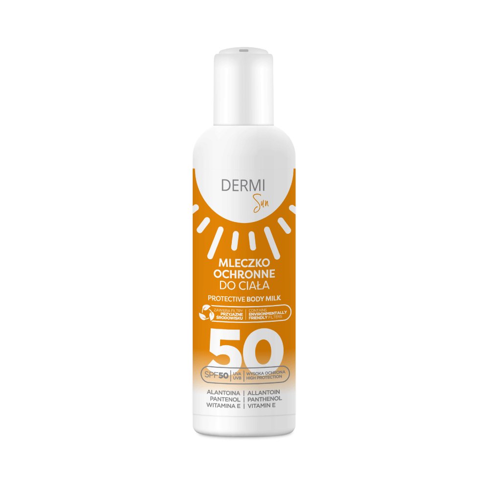 Nieznana DERMI Sun Mleczko ochronne do ciała SPF 50, 150 ml — Składniki i ocena