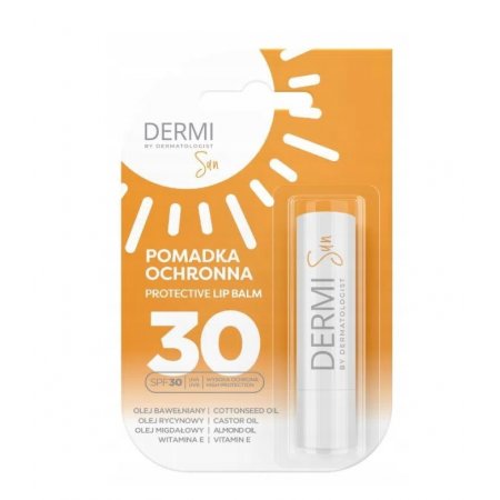Nieznana DERMI Sun Pomadka ochronna SPF 30, 4,9 g