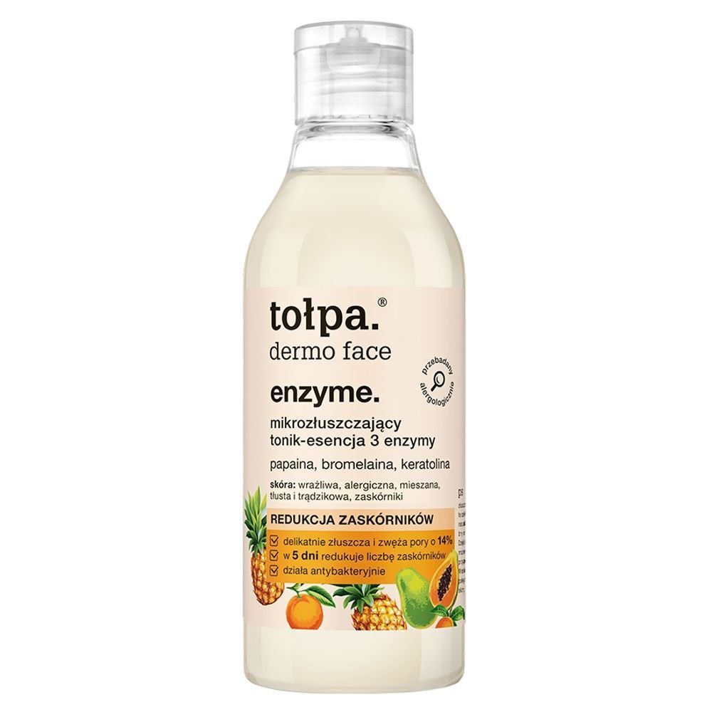 TOŁPA Tołpa Dermo Face Enzyme, mikrozłuszczający tonik, esencja 3 enzymy, 200 ml — Składniki i ocena