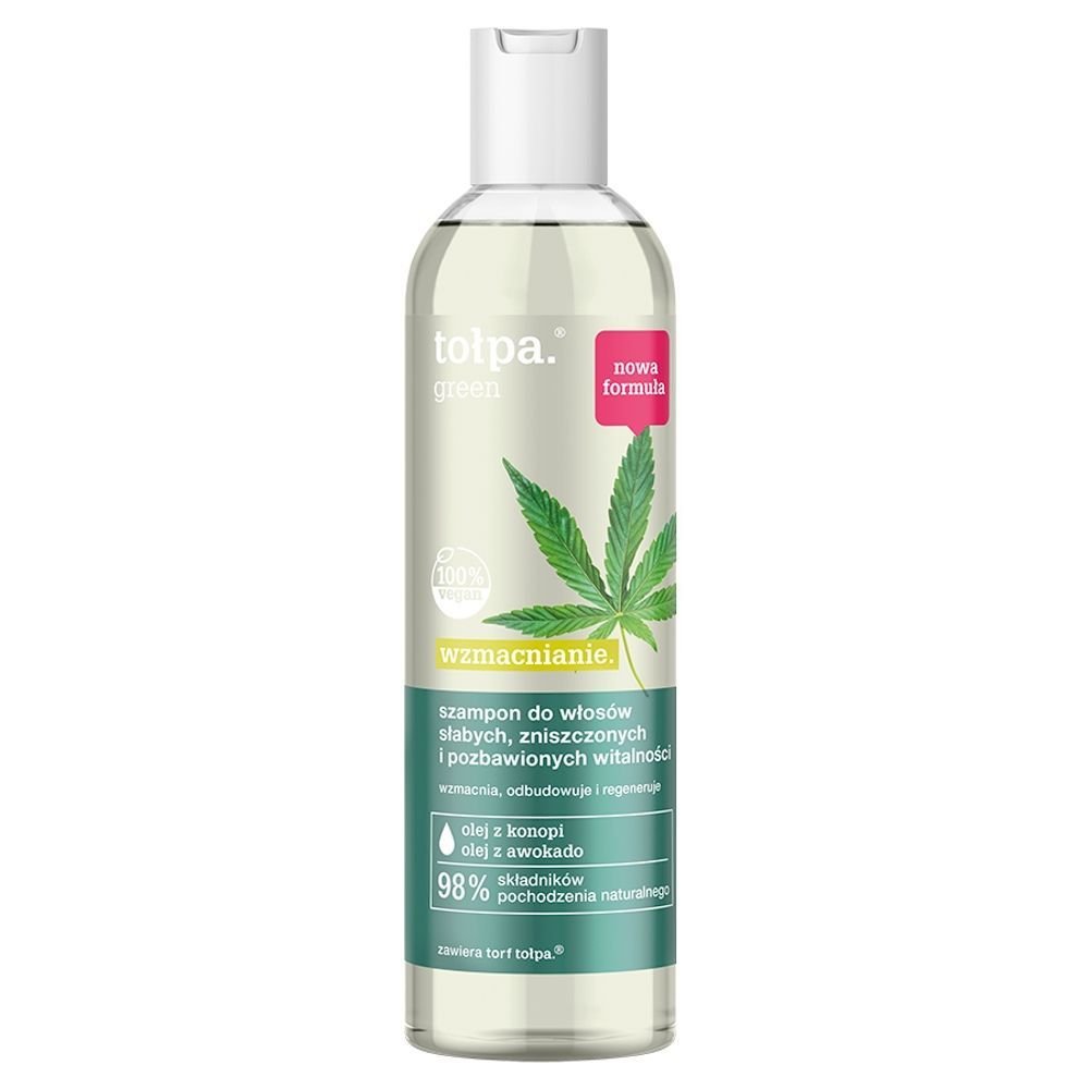 TOŁPA Tołpa Green Wzmacnianie, wzmacniający szampon do włosów słabych, zniszczonych i pozbawionych witalności, 300 ml