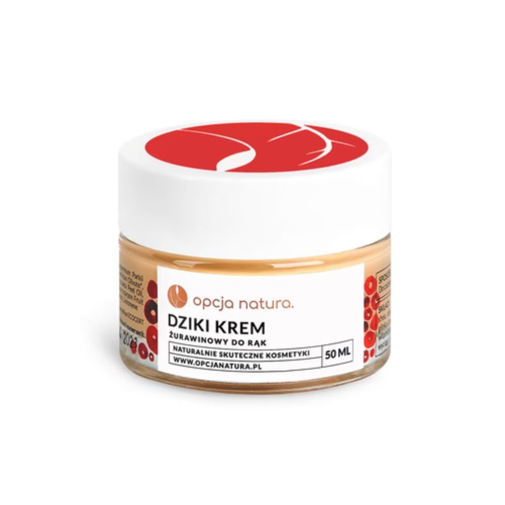Nieznana Opcja Natura, krem, do rąk, dziki,żurawinowy, 50 ml — Składniki i ocena