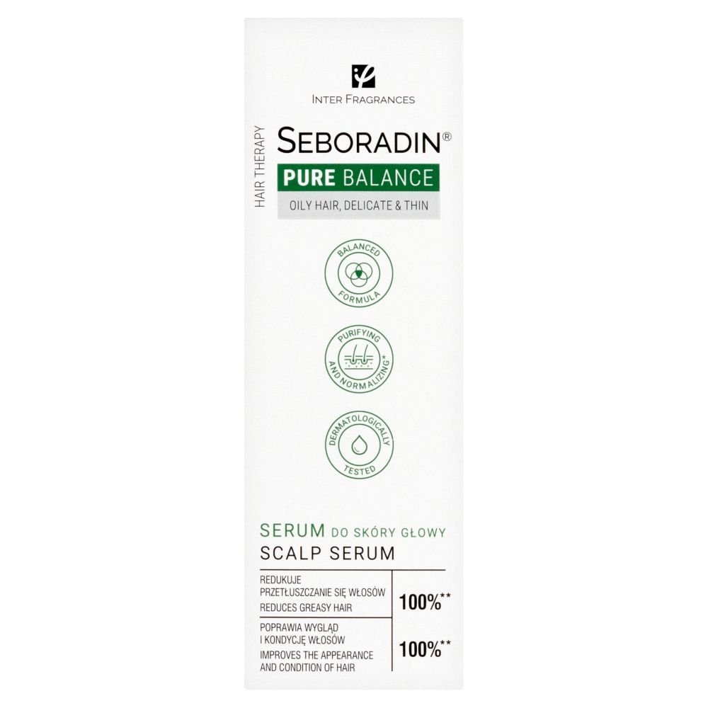 SEBORADIN Seboradin Pure Balance, serum,do skóry głowy, 100 ml — Składniki i ocena