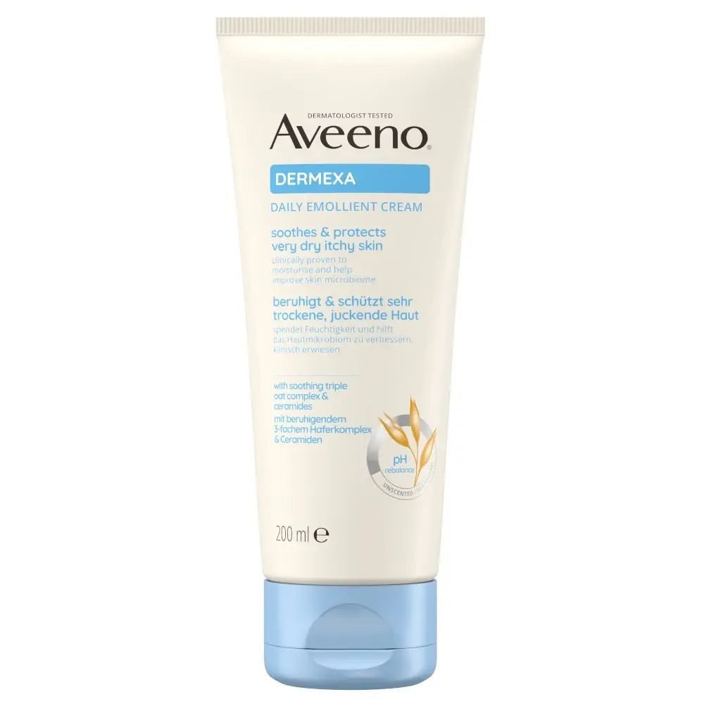 Aveeno Aveeno Dermexa, krem, emolientowy, bezzapachowy, 200 ml — Składniki i ocena