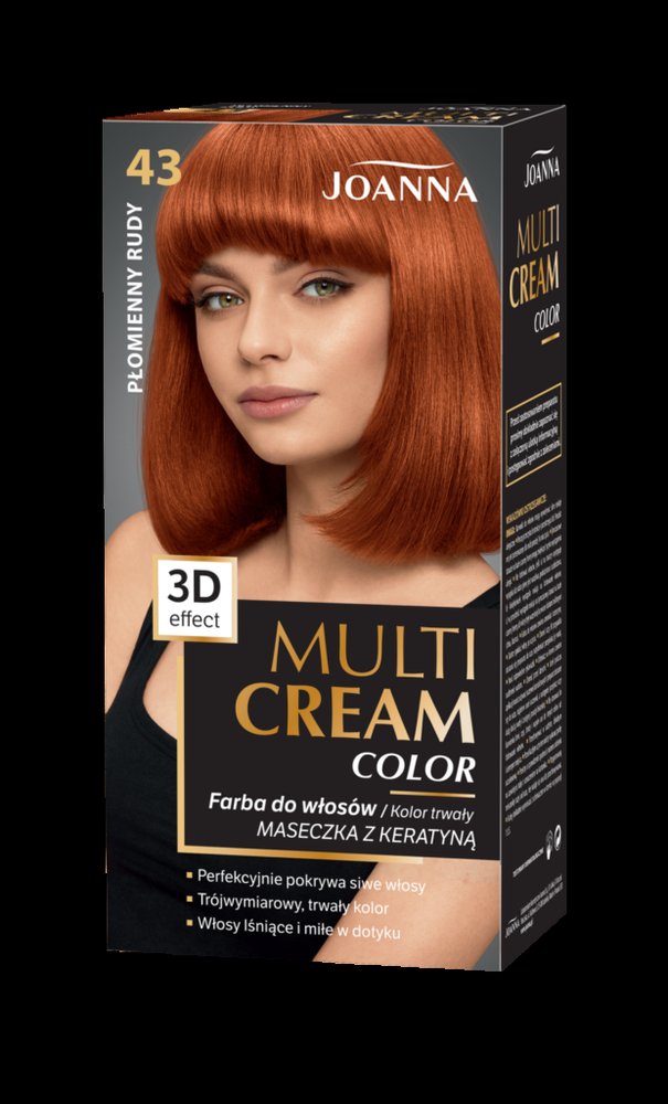 Joanna Joanna Multi Cream farba 43 płomienny rudy — Składniki i ocena