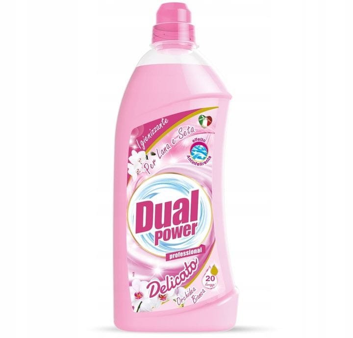 Dual Dual Power Delicato 1L – włoski żel do prania delikatnych tkanin, 20 prań, ochrona włókien i subtelny zapach — Składniki i ocena
